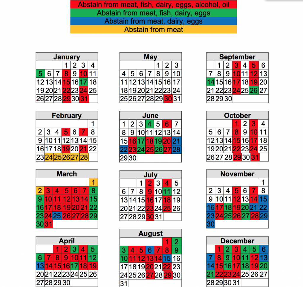Lenten Calendar2014