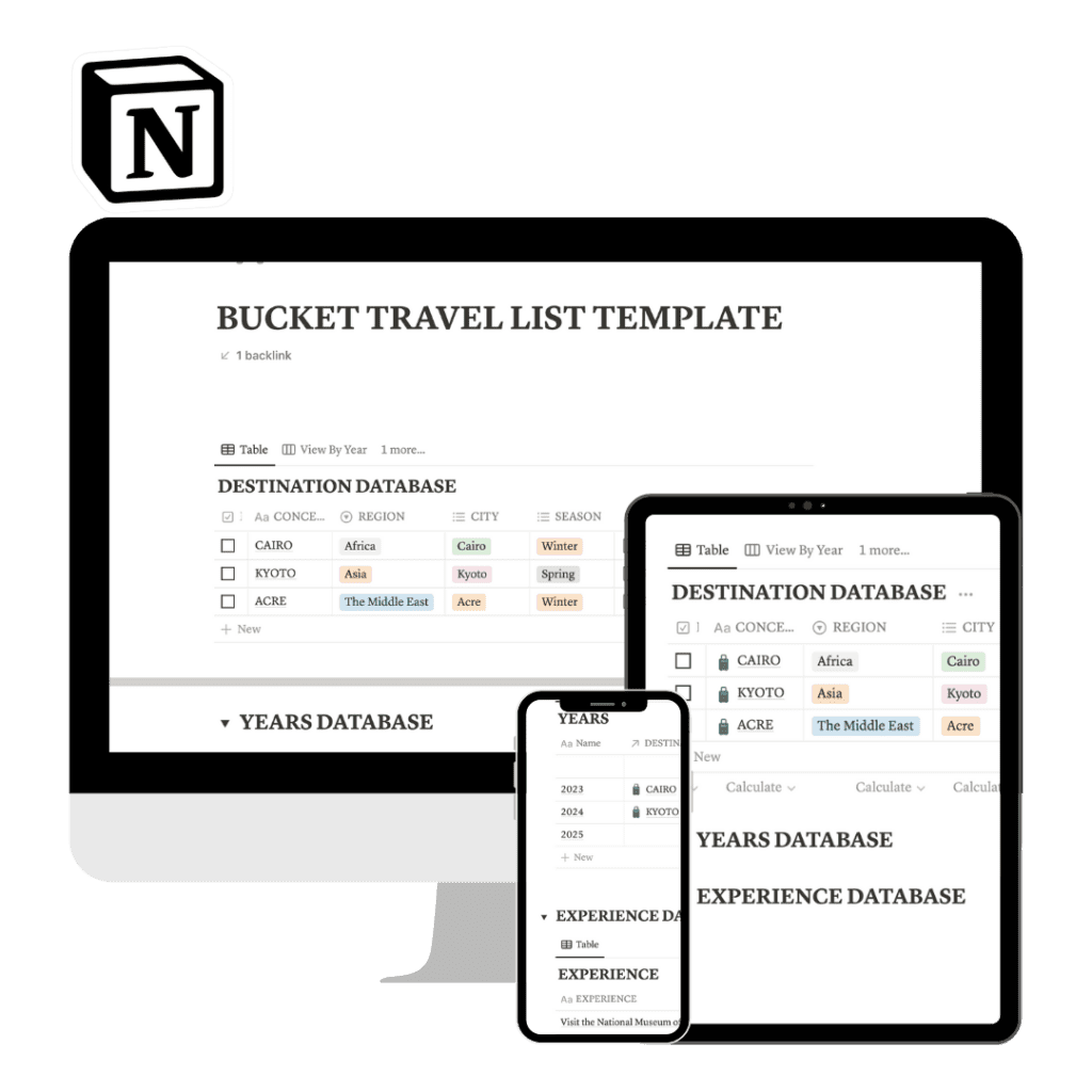 Notion Travel Bucket List Template Jennifer Eremeeva